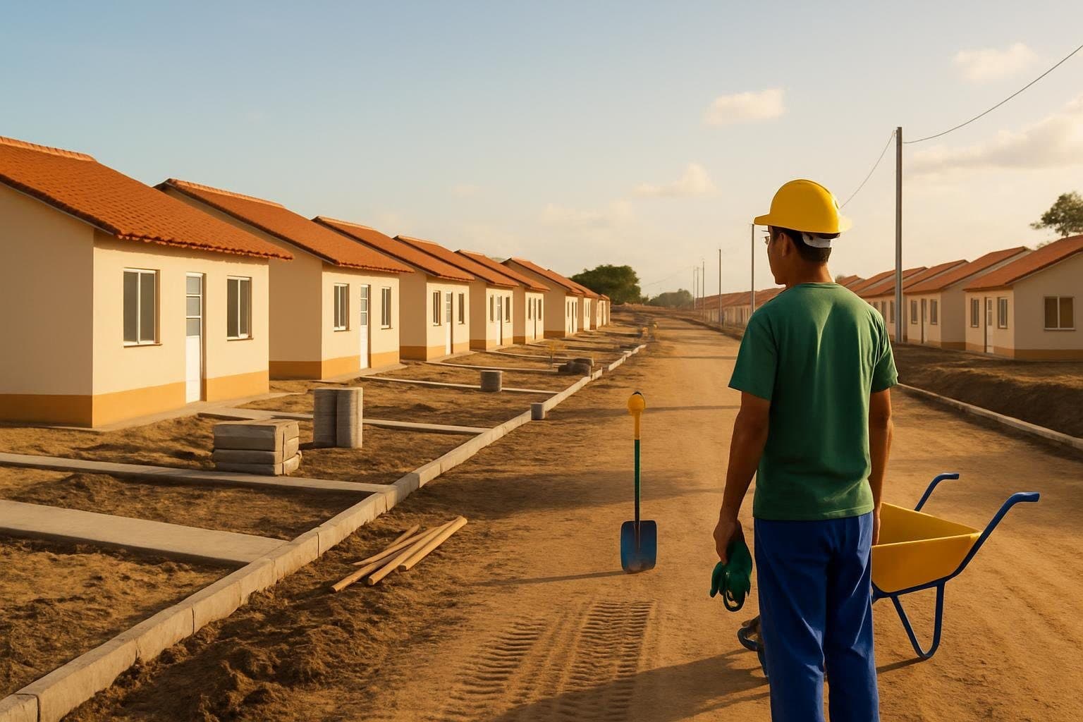 Prefeita de Matina/BA visita obras do Minha Casa Minha Vida em fase final